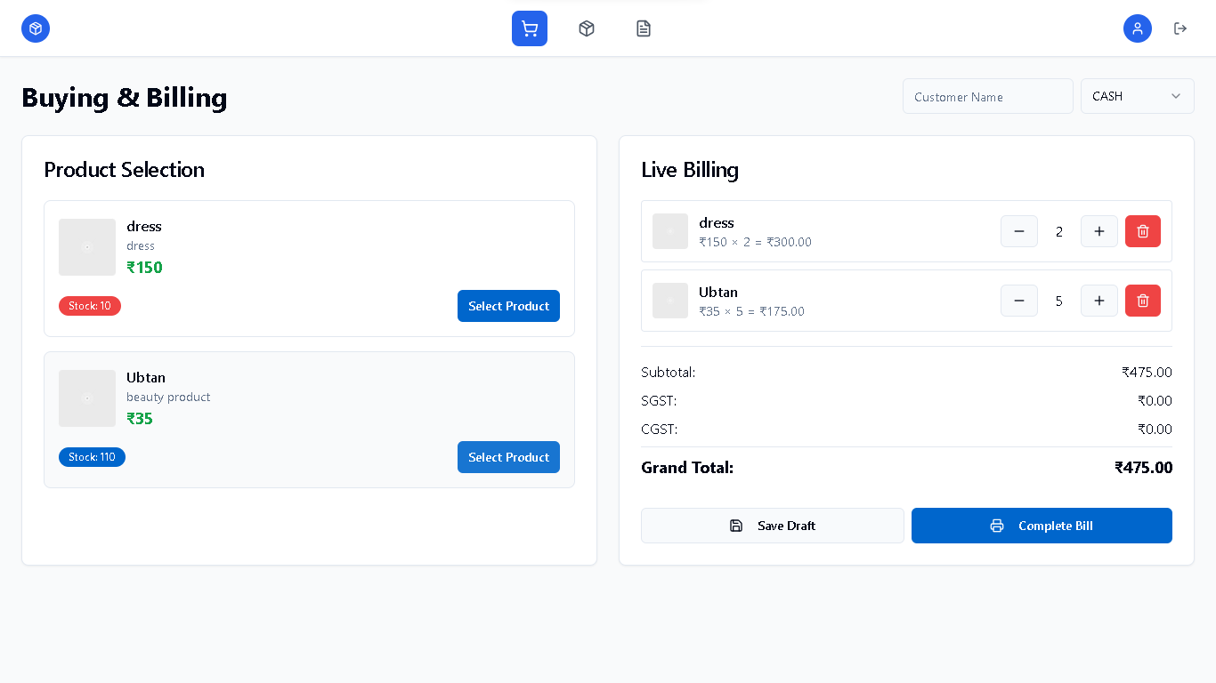 Dashboard overview